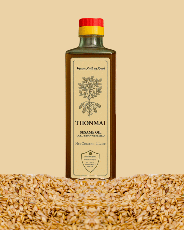 Thonmai Cold Pressed Gingelly Oil (Sesame Oil) - 1L